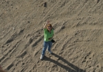 Debbie stays safely on the ground.